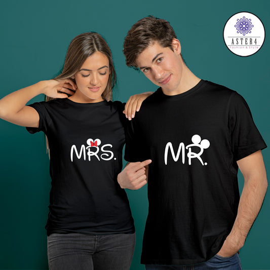 Mr & Mrs Couple Half Sleeve T-Shirt