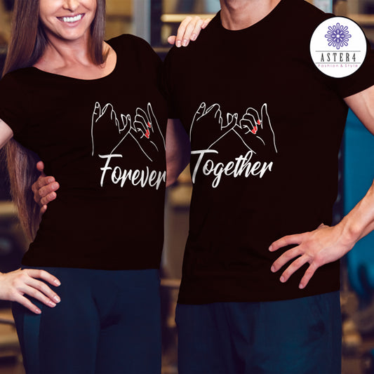 Forever Together Couple Half Sleeve T-Shirt