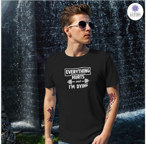 Everything Hurts And I ‘m Dying Men Half Sleeves T-Shirt