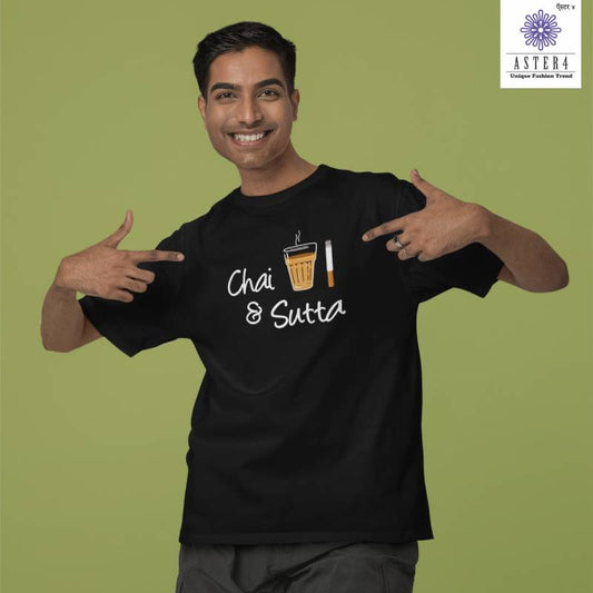 Chai & Sutta T-shirt For Men's