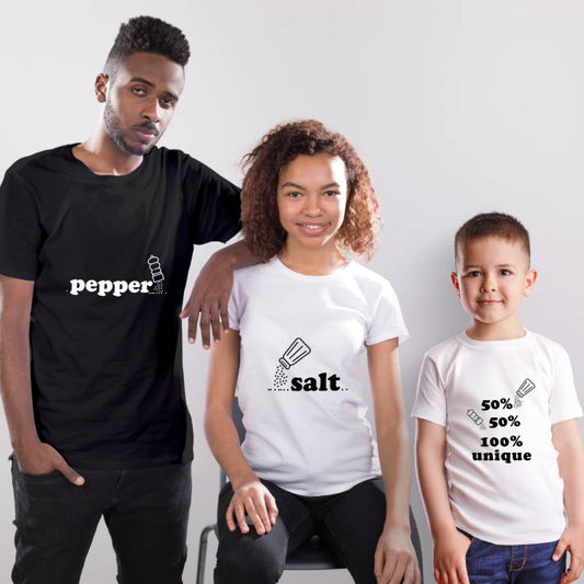 50% Papper, 50% Salt = 100% Unique T-shirt