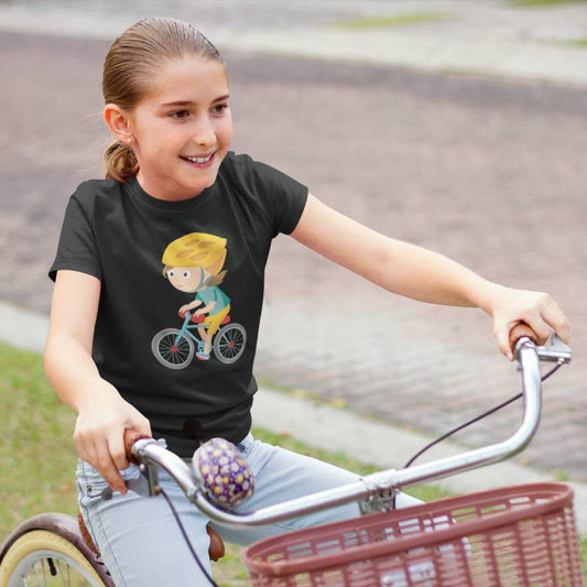 Cycling Girl half sleeve T-shirt