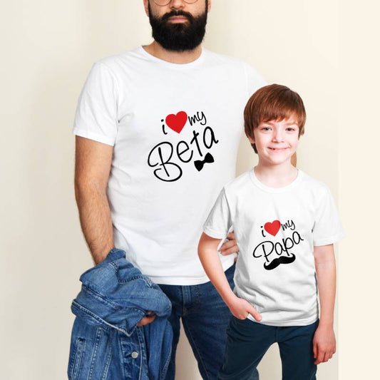 I love My Beta - I love My Papa Father Son T-shirt