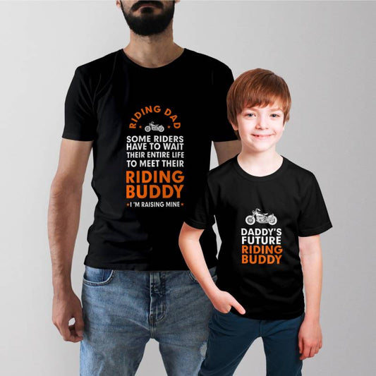 Daddy's Future Riding Buddy Father Son T-shirt
