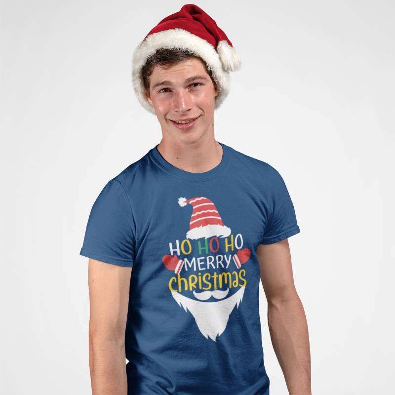 Ho-Ho-Ho-Tshirt-for-Christmas-Navyblue-Aster4dotcom