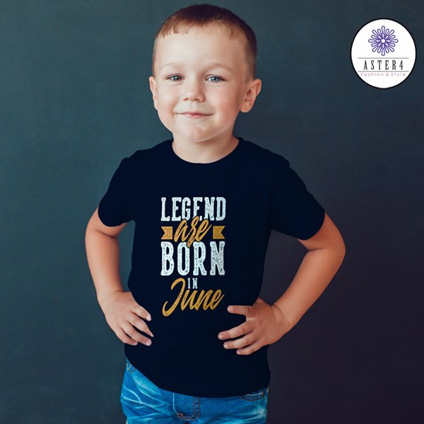 Legends-Are-Born-in-June-Kids-Quotes-Printed-Tshirt-Black-Aster4dotcom