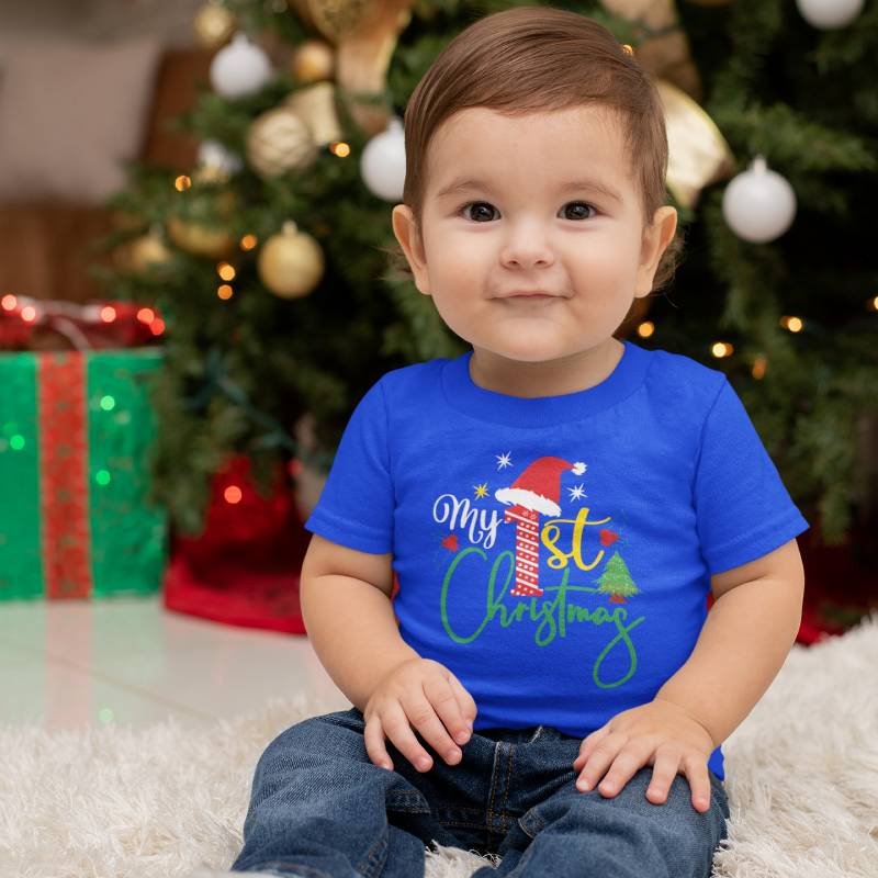 Merry-Christmas-Kids-Quotes-Printed-Tshirt-Royalblue-Aster4dotcom