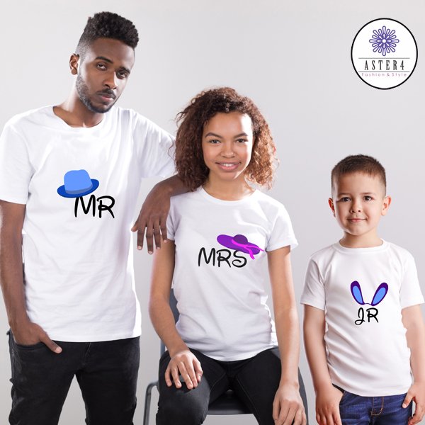 Mr Mrs and Jr Family Tshirt