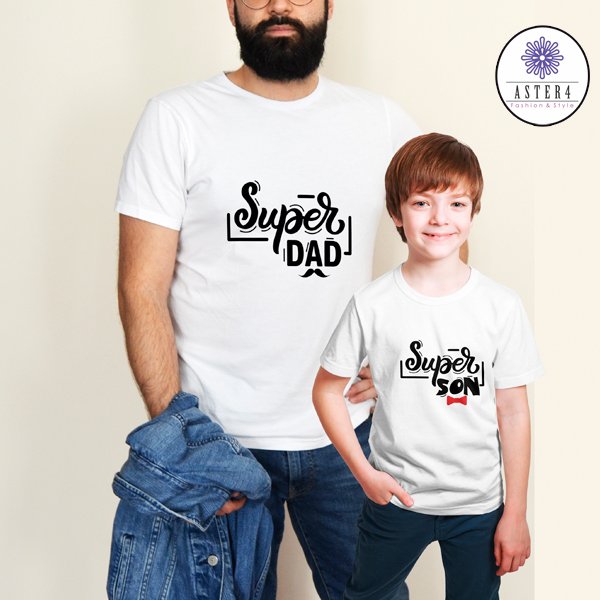 Super Dad Super Son Family Tshirt