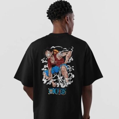 One Piece Anime Graphic T-Shirt-black
