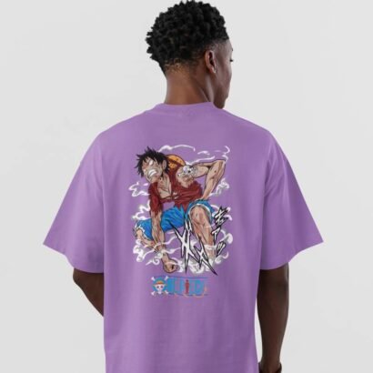 One Piece Anime Graphic T-Shirt-lavender