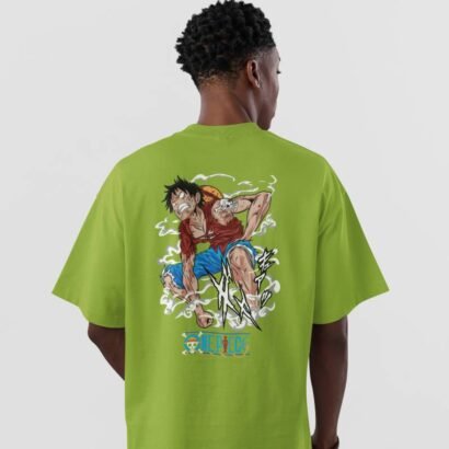 One Piece Anime Graphic T-Shirt-parrot green