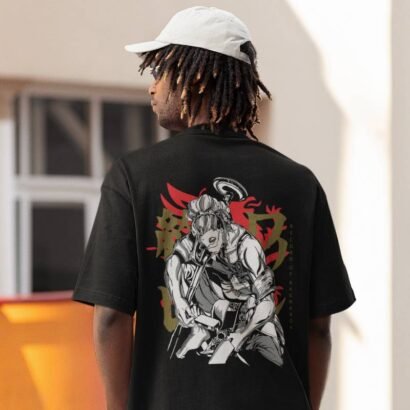 Record of Ragnarok Anime Graphic Oversized T-Shirt-Black