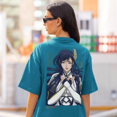 Record of Ragnarok – Brunhilde Anime Graphic Oversized T-Shirt-Cyan