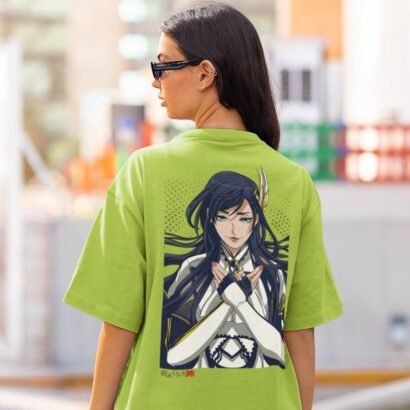 Record of Ragnarok – Brunhilde Anime Graphic Oversized T-Shirt-Parrot Green