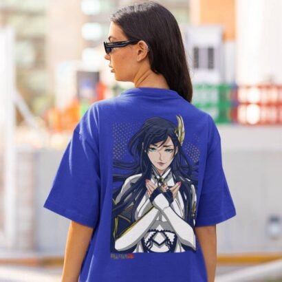 Record of Ragnarok – Brunhilde Anime Graphic Oversized T-Shirt-Royal Blue