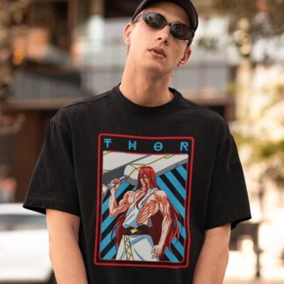 Record of Ragnarok Tee – Thunder God Thor-Black