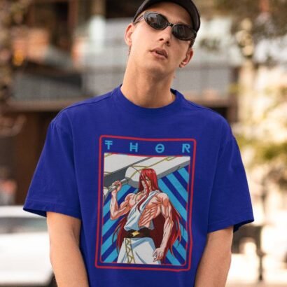 Record of Ragnarok Tee – Thunder God Thor-Royal Blue