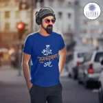 Ha Shuddha Halkatpana Aahe Marathi Quotes Printed Tshirt - Royal Blue